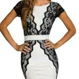 Lace Open Back Women Dress