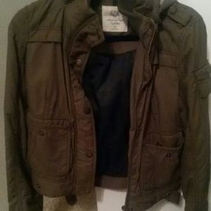 Olive green outerwear from American Eagle