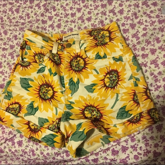 American Apparel Sunflower Printed Shorts