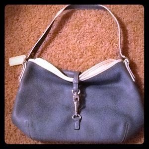 Coach Blue & White Leather Purse