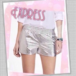 🆕Express Silver Foil Gym Shorts