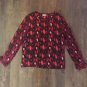 Equipment Snakeskin Blouse