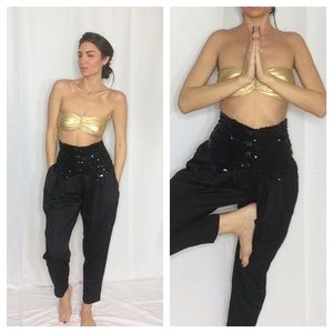 Vintage contemporary casuals high waist pants