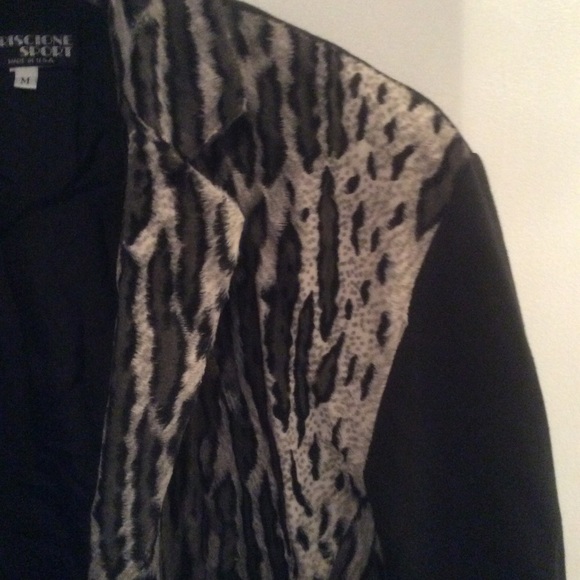 Crisione Beautiful faux fur jacket black & white. - Picture 3 of 4