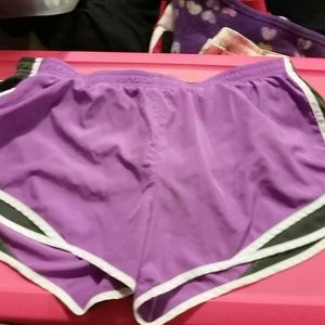 purple workout shorts