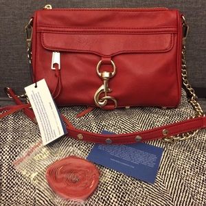 NWT❗️Rebecca Minkoff Mini Mac Bag in Crimson