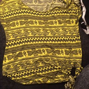 Black and yellow shirt