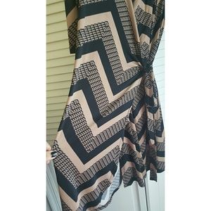 Black, brown & beige classic dress