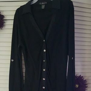 Classic Black long sleeve button down