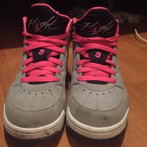 Air Jordan Flights Pink and Grey