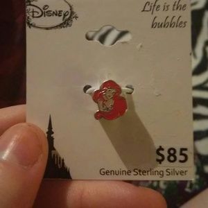 Sterling silver little mermaid charm