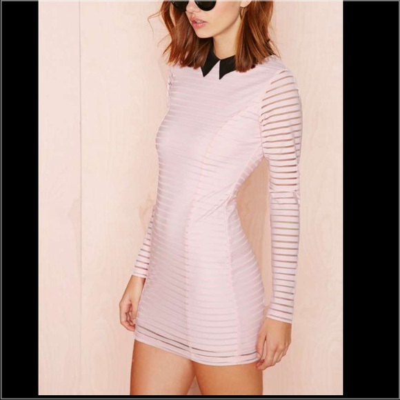NWT Motel rocks pink collar dress