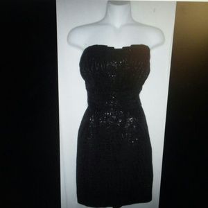 BCBG Max & Cleo size 12 black strapless dress