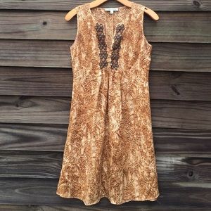 Beth Bowley Animal Print Silk Satin Dress