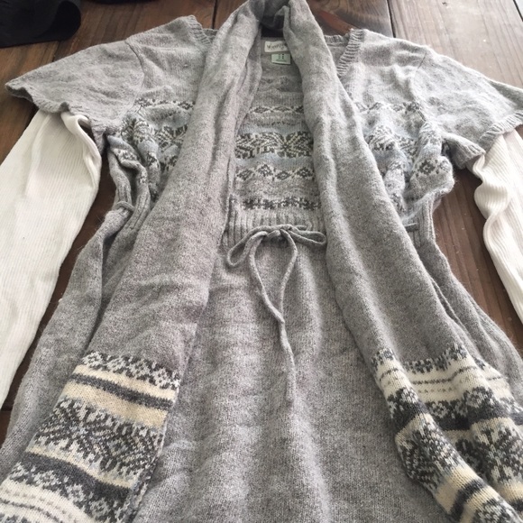 Maternity sweater with scarf