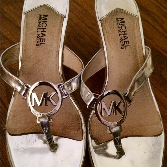 Michael Kors silver sandals