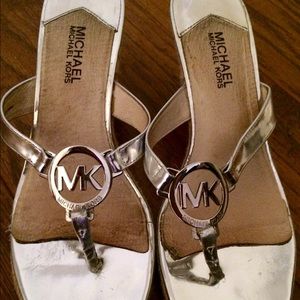 Michael Kors silver sandals
