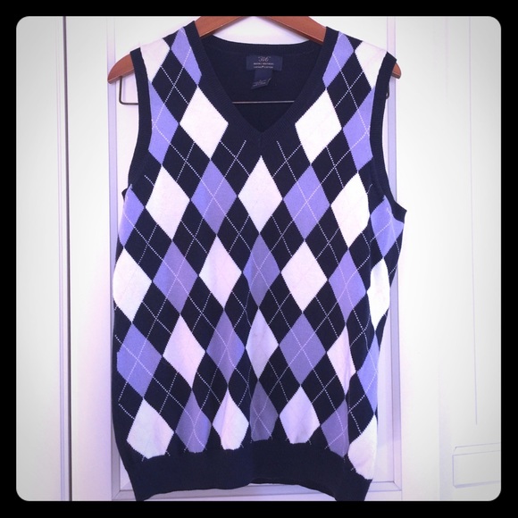Brooks Brothers purple argyle vest, small.