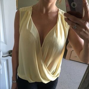 Yellow V Neck top