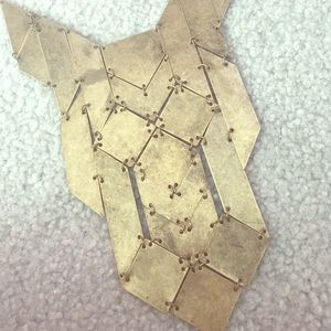 Gold Tribal Style Length Necklace