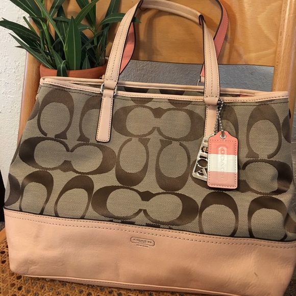 Coach signature handbag