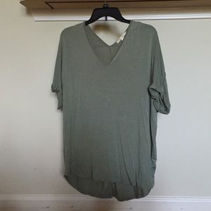 Green oversized blouse