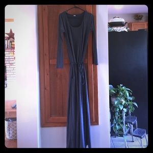 Versatile charcoal grey maxi dress