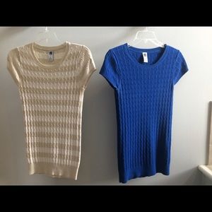 TWO!!!! short sleeve sweater blouses