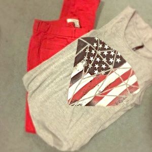 Forever 21 High Low Diamond Shirt