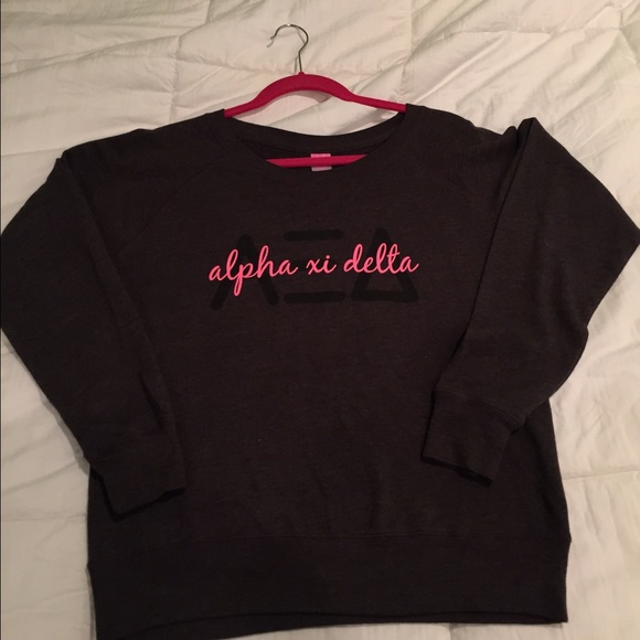 Alpha Xi Delta long sleeve in charcoal grey