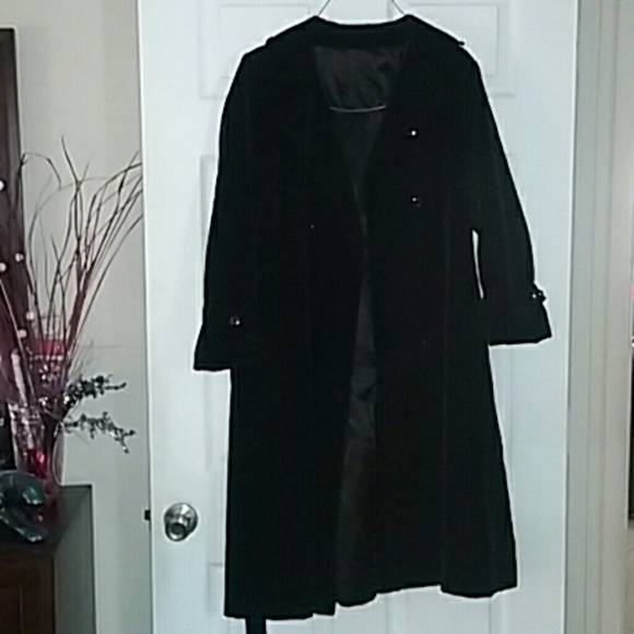 Velvet trench coat