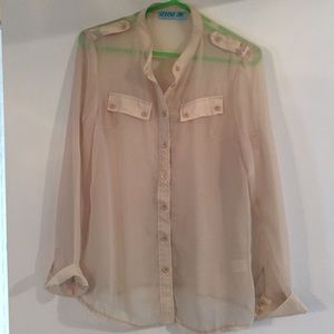 Sheer Tan Buttondown