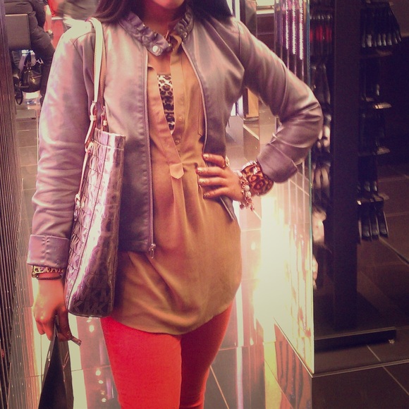 Gray Newyork and company leather jacket