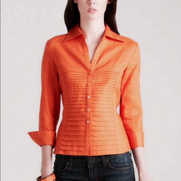 HOLD 1/29 for minihusband orange 3/4 sleeve NWOT