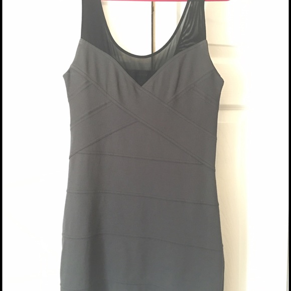Grey and black bandeau dress