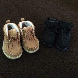 Toddler Boys size 5 Timberlands and Fila