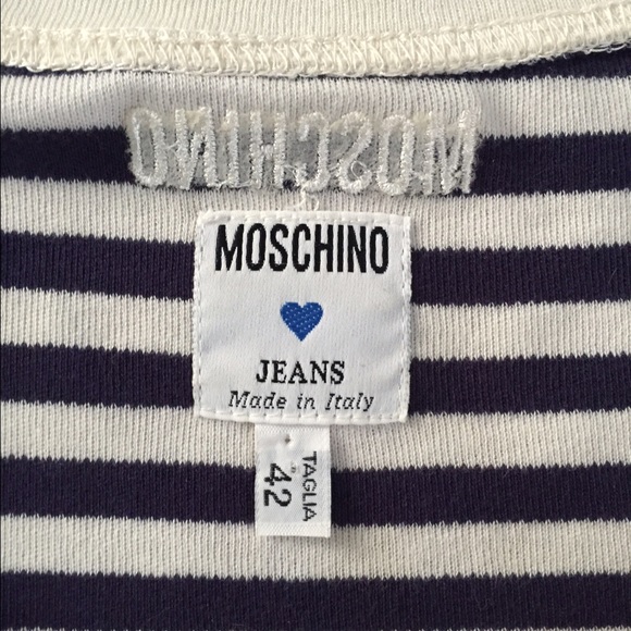 SOLD🌹🌹Vintage MOSCHINO stripe bodysuit - Picture 4 of 4