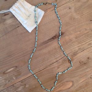 Turquoise beaded long necklace