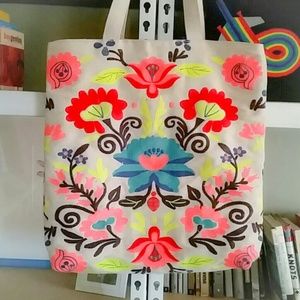 Oversized Embroidered Tote
