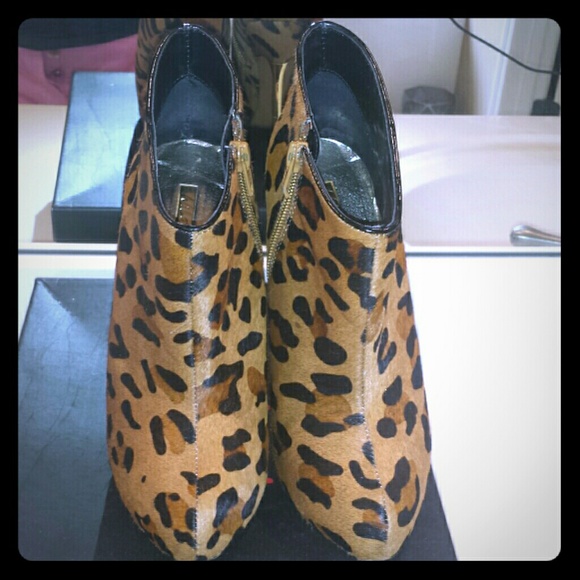 Leopard Pony Hair Boots