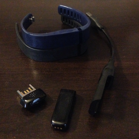 FitBit Flex, small. Black and Navy bands