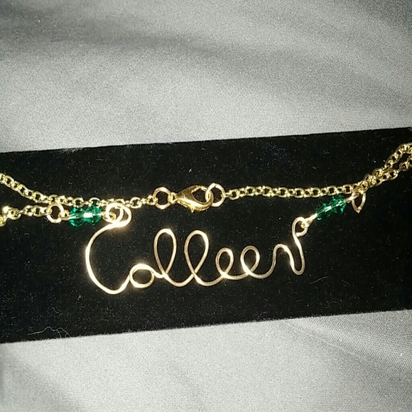 Handmade wire name bracelet