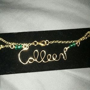 Handmade wire name bracelet