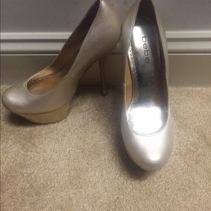 Bebe Gold platform heels