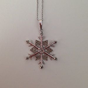 Sterling Silver Snowflake Pendant Necklace