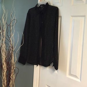 Black chiffon shirt