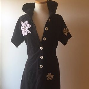 Twisted Heart Embellished Hoodie Dress