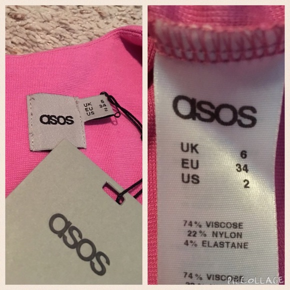 🚫Asos Pink Midi Peplum Hem Bodycon - Picture 4 of 4