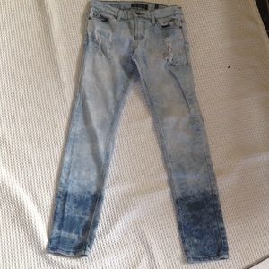 Rude jeans super skinny size 32 acid wash