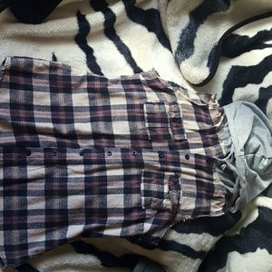 None sleeves flannel with a hoodie